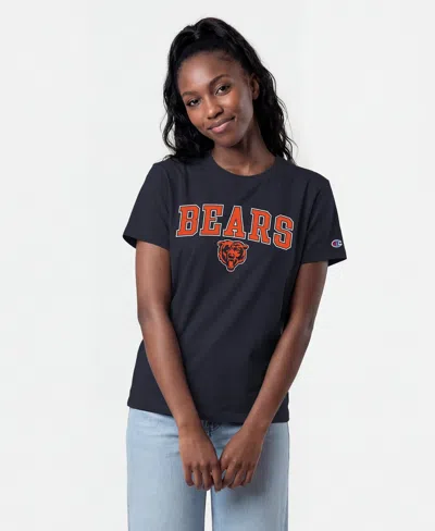 Champion Women's Navy Chicago Bears Arched Over Logo T-shirt
