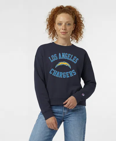 Champion Women's Navy Los Angeles Chargers Heart Soul Power Blend Sweatshirt
