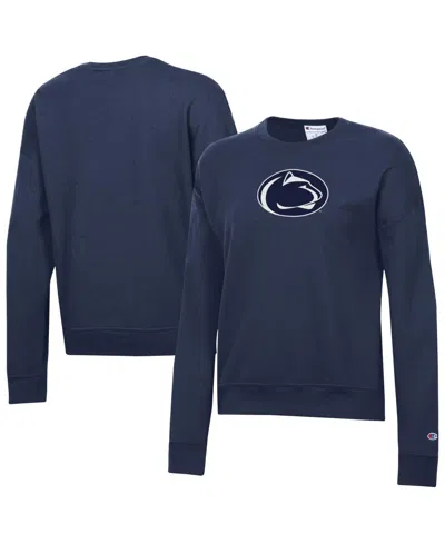Champion Women's Navy Penn State Nittany Lions Powerblend Sweatshirt In Blue