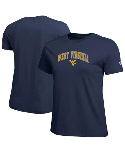 Champion Women's Navy West Virginia Mountaineers Arched Over Logo T-shirt