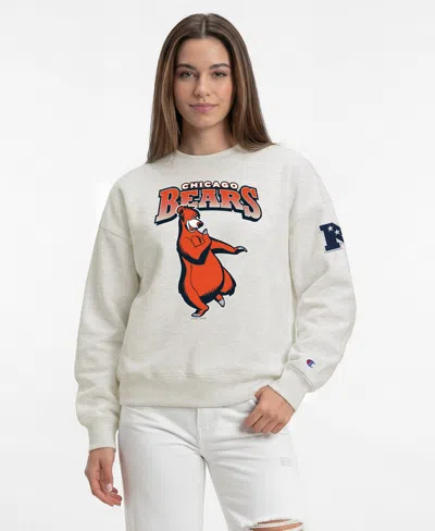 Champion Women's Oatmeal Chicago Bears Disney X  All Star Fleece Crewneck Sweatshirt
