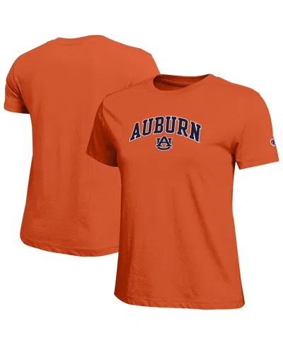Champion Women's Orange Auburn Tigers Arched Over Logo T-shirt