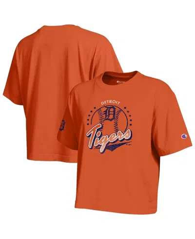 Champion Women's Orange Detroit Tigers All-star T-shirt In Brown