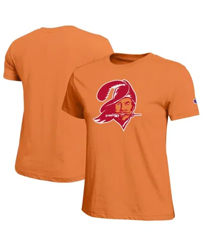 Champion Women's Orange Tampa Bay Buccaneers Logo T-shirt