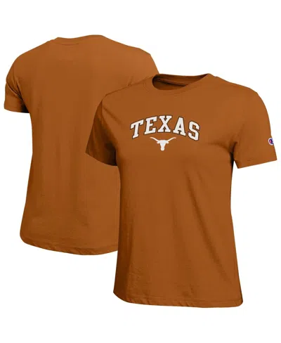 Champion Women's Orange Texas Longhorns Arched Over Logo T-shirt