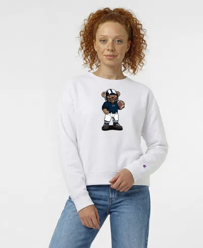 Champion Women's Penn State Nittany Lions Teddy Bear Dropped-shoulder Sweatshirt In White