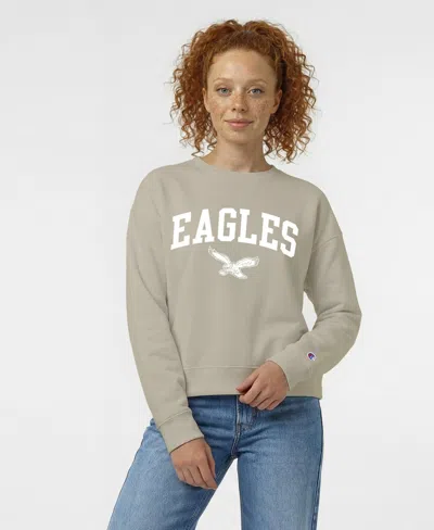 Champion Women's Philadelphia Eagles Fleece Sweatshirt In Gray