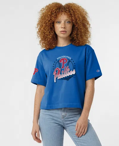 Champion Women's Philadelphia Phillies All-star Oversized-fit T-shirt In Blue