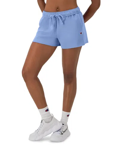 Champion Women's Cotton Jersey Pull-on Drawstring Shorts In Plaster Blue