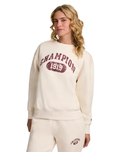 Champion Women's Powerblend Graphic Fleece Sweatshirt In Animal Print