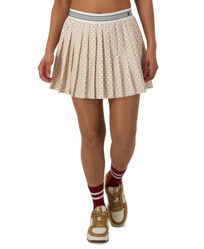 Champion Women's Printed Woven-waistband Pleated Skort In Champagne Frost