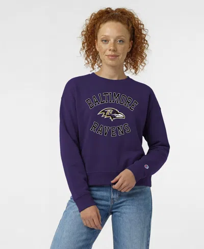 Champion Women's Purple Baltimore Ravens Heart Soul Powerblend Sweatshirt
