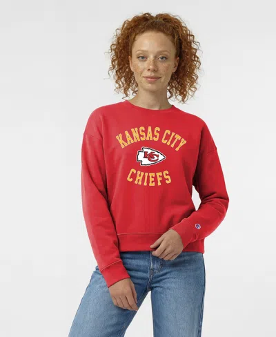 Champion Women's Red Kansas City Chiefs Heart Soul Powerblend Sweatshirt