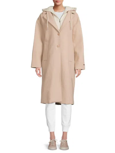 CHAMPION WOMEN'S REMOVABLE-HOOD LONG COAT