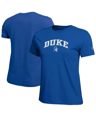 Champion Women's Royal Duke Blue Devils Arched Over Logo T-shirt