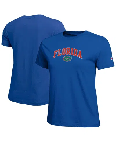 Champion Women's Royal Florida Gators Arched Over Logo T-shirt In Blue