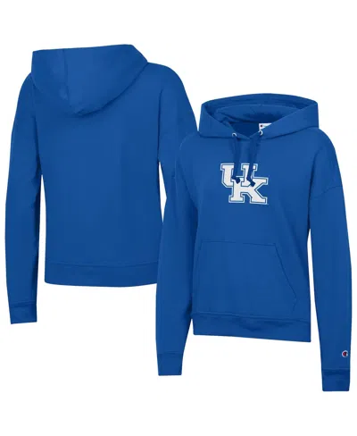 Champion Women's Royal Kentucky Wildcats Powerblend Fleece Pullover Hoodie In Blue