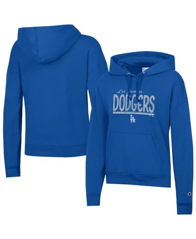 Champion Women's Royal Los Angeles Dodgers Powerblend Hoodie In Blue