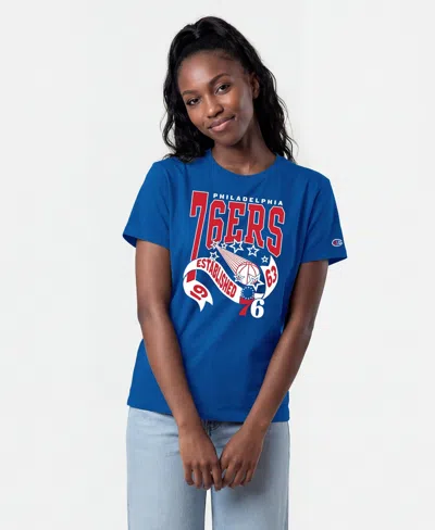 Champion Women's Royal Philadelphia 76ers Banner T-shirt