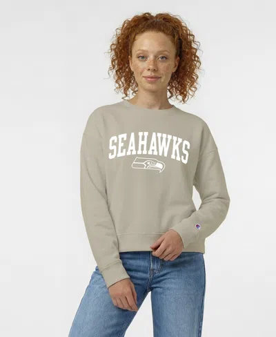 Champion Women's Seattle Seahawks Power Blend Fleece Crewneck Sweatshirt In Multi
