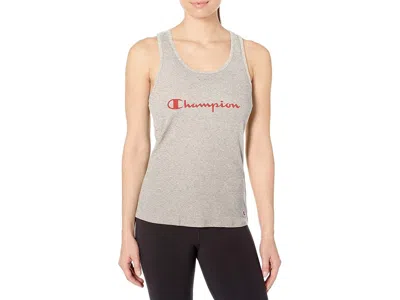 Champion Women's Sleep Racerback Tank Women's Pajama Oxford Grey/scarlet: X-large In Gray
