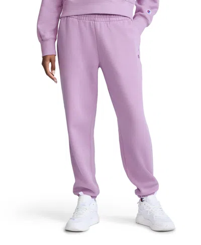 Champion Women's Small C Powerblend Boyfriend Sweatpants In Purple