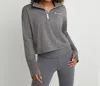Champion Women's Soft Touch 1/4 Zip Top In Heather Grey In Grey