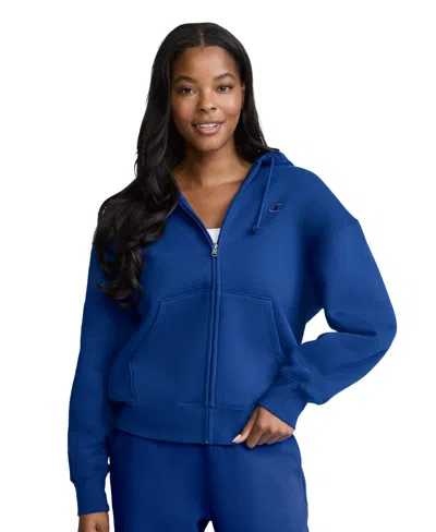 Champion Women's Sophomore Full Zip Hoodie In Blue