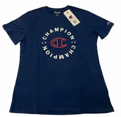 Champion Women's Sueded Short Sleeve Tee In Navy In Blue