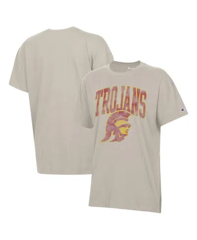 Champion Women's Tan Usc Trojans Core Oversized T-shirt In Neutral