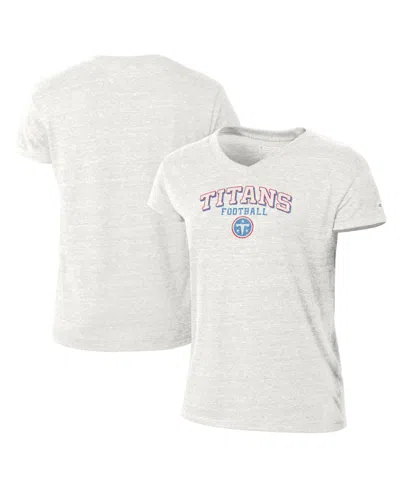 Champion Women's Tennessee Titans Triumph Tri-blend V-neck T-shirt In White