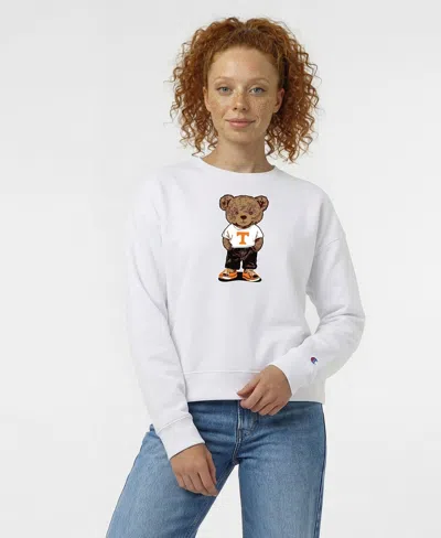 Champion Women's Tennessee Volunteers Teddy Bear Fleece Dropped-shoulder Sweatshirt In White