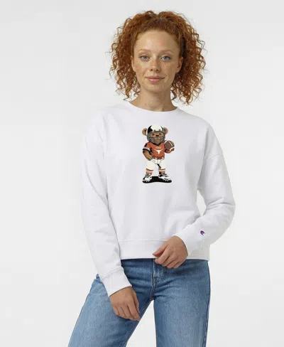 Champion Women's Texas Longhorns Teddy Bear Sweatshirt In White