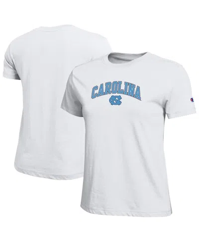 Champion Women's White North Carolina Tar Heels Arched Over Logo T-shirt