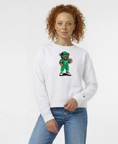 Champion Women's White Oregon Ducks Teddy Bear Sweatshirt