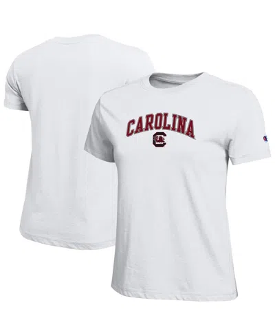 Champion Women's White South Carolina Gamecocks Arched Over Logo T-shirt
