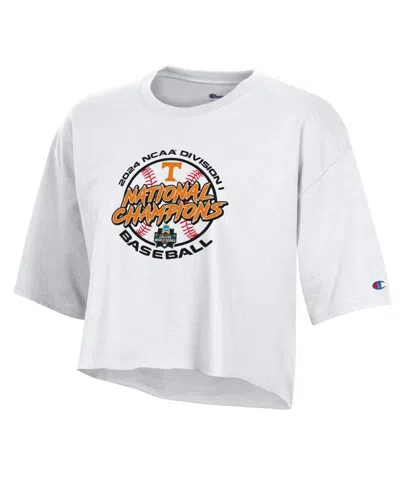 Champion Women's White Tennessee Volunteers 2024 Ncaa Men's Baseball College World Series S Locker Ro