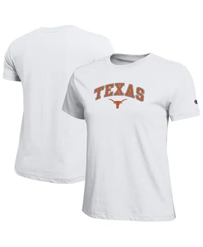Champion Women's White Texas Longhorns Arched Over Logo T-shirt