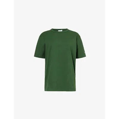 Champion Womens Round-neck Relaxed-fit Cotton T-shirt Pine Dark Green