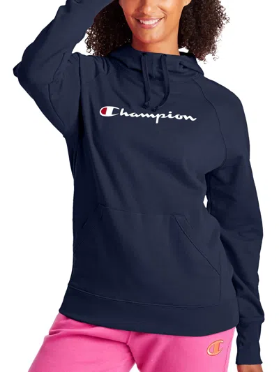 Champion Womens Comfy Cozy Hoodie In Blue