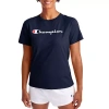 Champion Womens Crew Neck Short Sleeve Active T-shirt In Blue