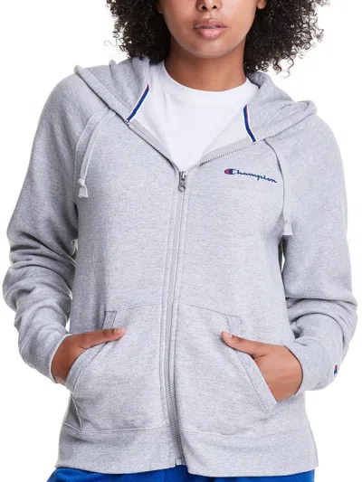 Champion Womens Fleece Logo Zip Hoodie In Multi