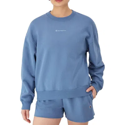 Champion Womens Fleece Sweatshirt In Antique Blue