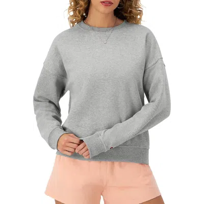 Champion Womens Fleece Sweatshirt In Grey