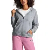 Champion Womens Hooded Cotton Stretch Zip-up Jacket In Blue