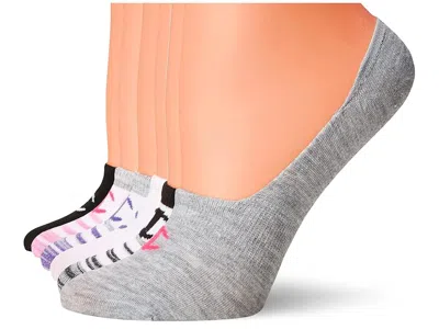 Champion Womens Invisible Liner (pack Of 6) Sock Black/white Stripes: Shoe Size: 5-9 One Size In Gray