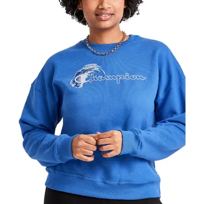 Champion Womens Logo Knit Sweatshirt In Multi