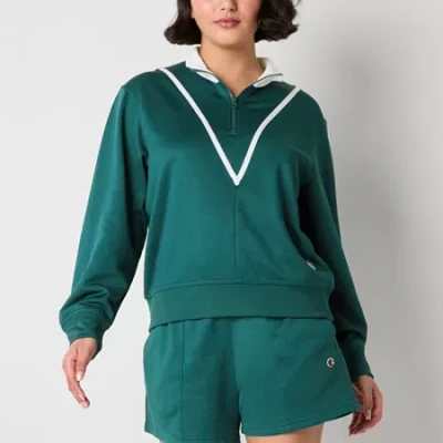 Champion Womens Mock Neck Long Sleeve Active Quarter-zip Pullover In Multi