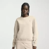 Champion Womens Powerblend Crew Neck Long Sleeve Sweatshirt In Neutral