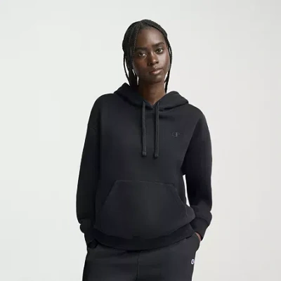 Champion Womens Powerblend Long Sleeve Active Hoodie In Black